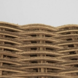 Korbsessel Polyrattan Aluminium Hellbraun